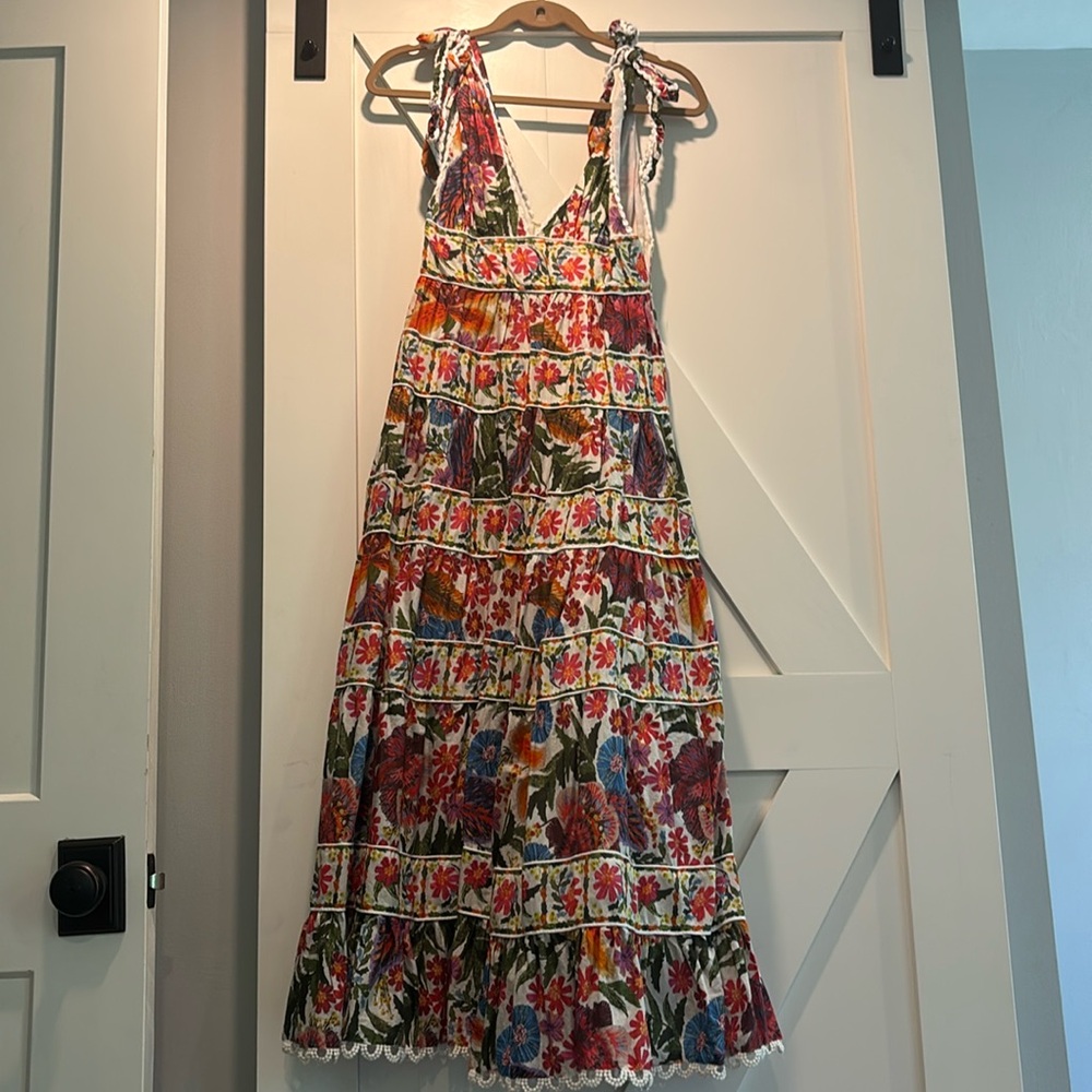 FARM Rio Colorful Patchwork Midi Dress - Picture 2 of 4